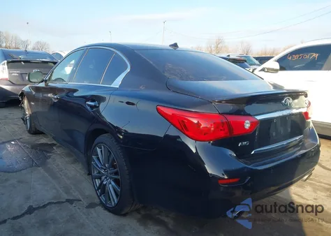 2016 Infiniti Q50 3.0T Red Sport 400 из США, поврежденный, VIN JN1FV7AR7GM450686